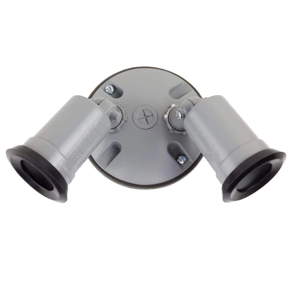 Gray Outdoor Flood Light Weatherproof Lampholder with External Rubber Gasket and Cover by Commercial Electric 4 Gray Outdoor Flood Light Weatherproof Lampholder with External Rubber Gasket and Cover by Commercial Electric - Image 2