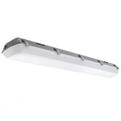 4 ft. 64-Watt Equivalent Vapor Tight Integrated LED Gray Strip Light Fixture 3600 Lumens 120-277V 4000K Bright White by Commercial Electric