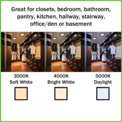 Low Profile 9 in. Matte Black Square LED Flush Mount with Night Light Feature J-Box Compatible Dimmable 900 Lumens by Commercial Electric -OCTO LIGHTS Shop matte black commercial electric flush mount lights 564151120 1f 1000