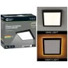 Low Profile 9 in. Matte Black Square LED Flush Mount with Night Light Feature J-Box Compatible Dimmable 900 Lumens by Commercial Electric -OCTO LIGHTS Shop matte black commercial electric flush mount lights 564151120 64 1000