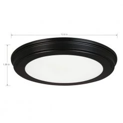 13 in. Matte Black Selectable LED Flush Mount by Commercial Electric 16 13 in. Matte Black Selectable LED Flush Mount by Commercial Electric -OCTO LIGHTS Shop matte black commercial electric flush mount lights jju3011l 2 mb 1d 1000