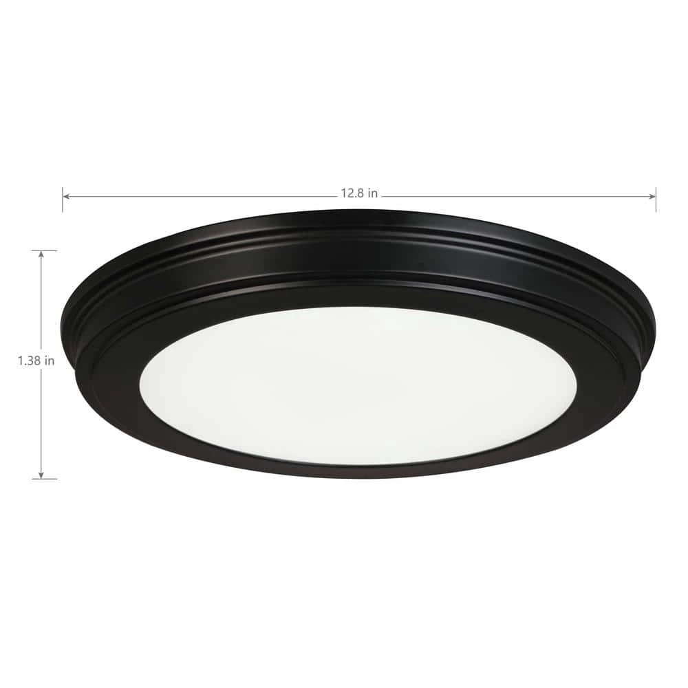 13 in. Matte Black Selectable LED Flush Mount by Commercial Electric 7 13 in. Matte Black Selectable LED Flush Mount by Commercial Electric - Image 5
