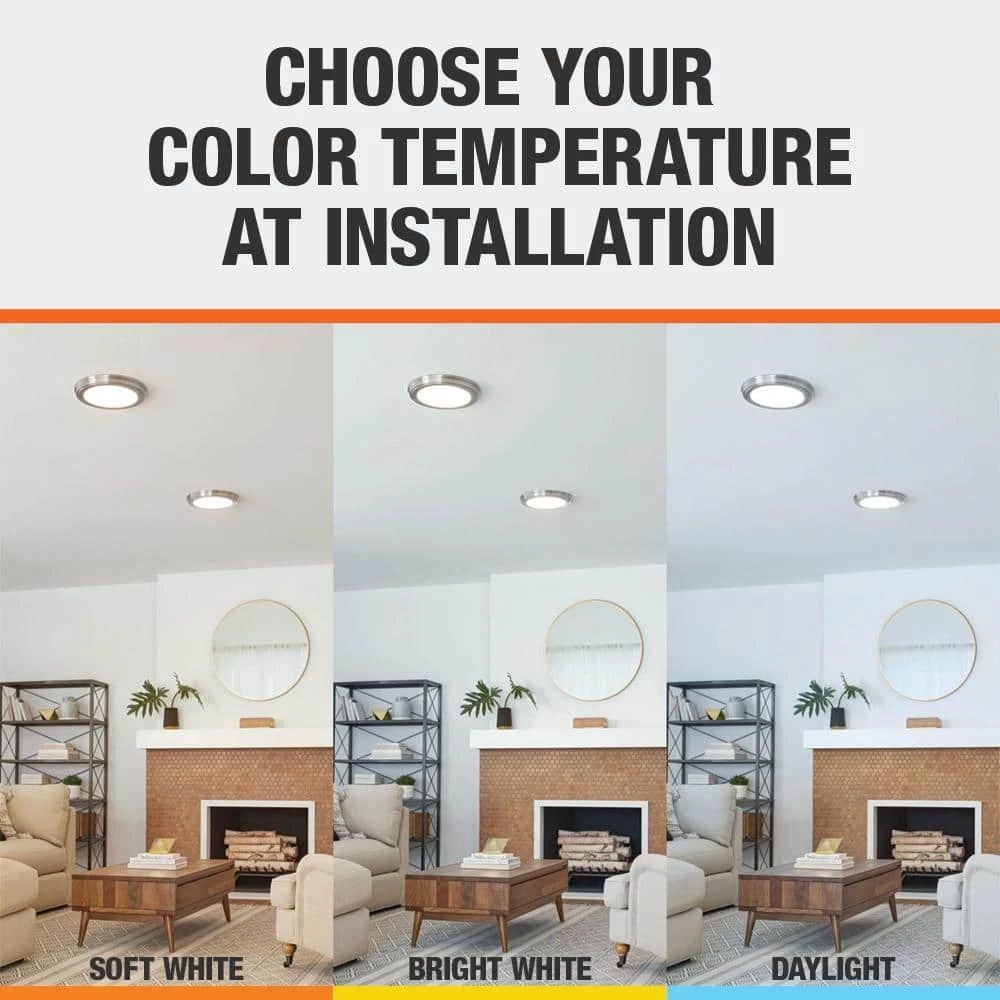 13 in. Matte Black Selectable LED Flush Mount by Commercial Electric 8 13 in. Matte Black Selectable LED Flush Mount by Commercial Electric - Image 6