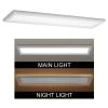 48 in. x 10 in. Low Profile Matte White Color Selectable LED Flush Mount Ceiling Light w/Night Light Feature Dimmable by Commercial Electric 1 48 in. x 10 in. Low Profile Matte White Color Selectable LED Flush Mount Ceiling Light w/Night Light Feature Dimmable by Commercial Electric -OCTO LIGHTS Shop matte white 4x10 commercial electric flush mount lights 56703112 64 1000