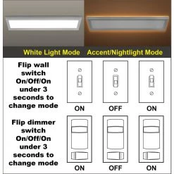 48 in. x 10 in. Low Profile Matte White Color Selectable LED Flush Mount Ceiling Light w/Night Light Feature Dimmable by Commercial Electric -OCTO LIGHTS Shop matte white 4x10 commercial electric flush mount lights 56703112 c3 1000