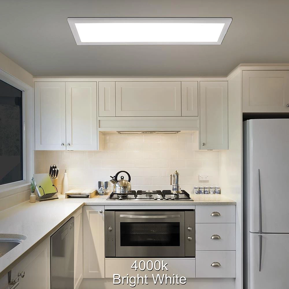 48 in. x 15 in. Low Profile Matte White Color Selectable LED Flush Mount Ceiling Light w/Night Light Feature Dimmable by Commercial Electric 11 48 in. x 15 in. Low Profile Matte White Color Selectable LED Flush Mount Ceiling Light w/Night Light Feature Dimmable by Commercial Electric - Image 9