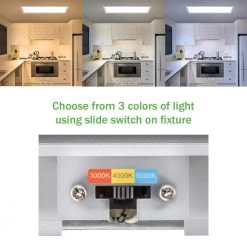 48 in. x 15 in. Low Profile Matte White Color Selectable LED Flush Mount Ceiling Light w/Night Light Feature Dimmable by Commercial Electric 15 48 in. x 15 in. Low Profile Matte White Color Selectable LED Flush Mount Ceiling Light w/Night Light Feature Dimmable by Commercial Electric -OCTO LIGHTS Shop matte white 4x15 commercial electric flush mount lights 56702112 40 1000