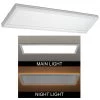 48 in. x 15 in. Low Profile Matte White Color Selectable LED Flush Mount Ceiling Light w/Night Light Feature Dimmable by Commercial Electric -OCTO LIGHTS Shop matte white 4x15 commercial electric flush mount lights 56702112 64 1000