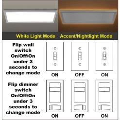 48 in. x 15 in. Low Profile Matte White Color Selectable LED Flush Mount Ceiling Light w/Night Light Feature Dimmable by Commercial Electric 19 48 in. x 15 in. Low Profile Matte White Color Selectable LED Flush Mount Ceiling Light w/Night Light Feature Dimmable by Commercial Electric -OCTO LIGHTS Shop matte white 4x15 commercial electric flush mount lights 56702112 c3 1000