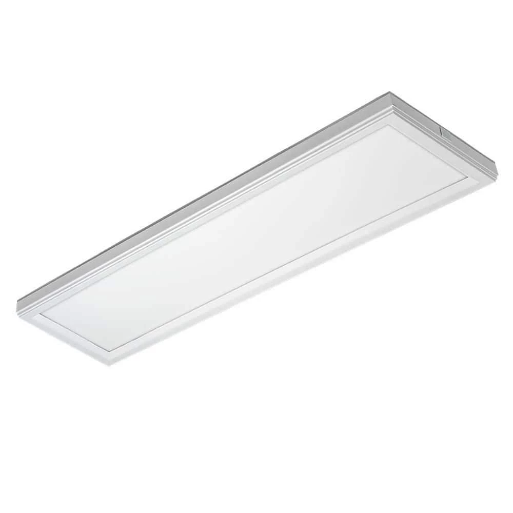 48 in. x 15 in. Low Profile Matte White Color Selectable LED Flush Mount Ceiling Light w/Night Light Feature Dimmable by Commercial Electric 4 48 in. x 15 in. Low Profile Matte White Color Selectable LED Flush Mount Ceiling Light w/Night Light Feature Dimmable by Commercial Electric - Image 2