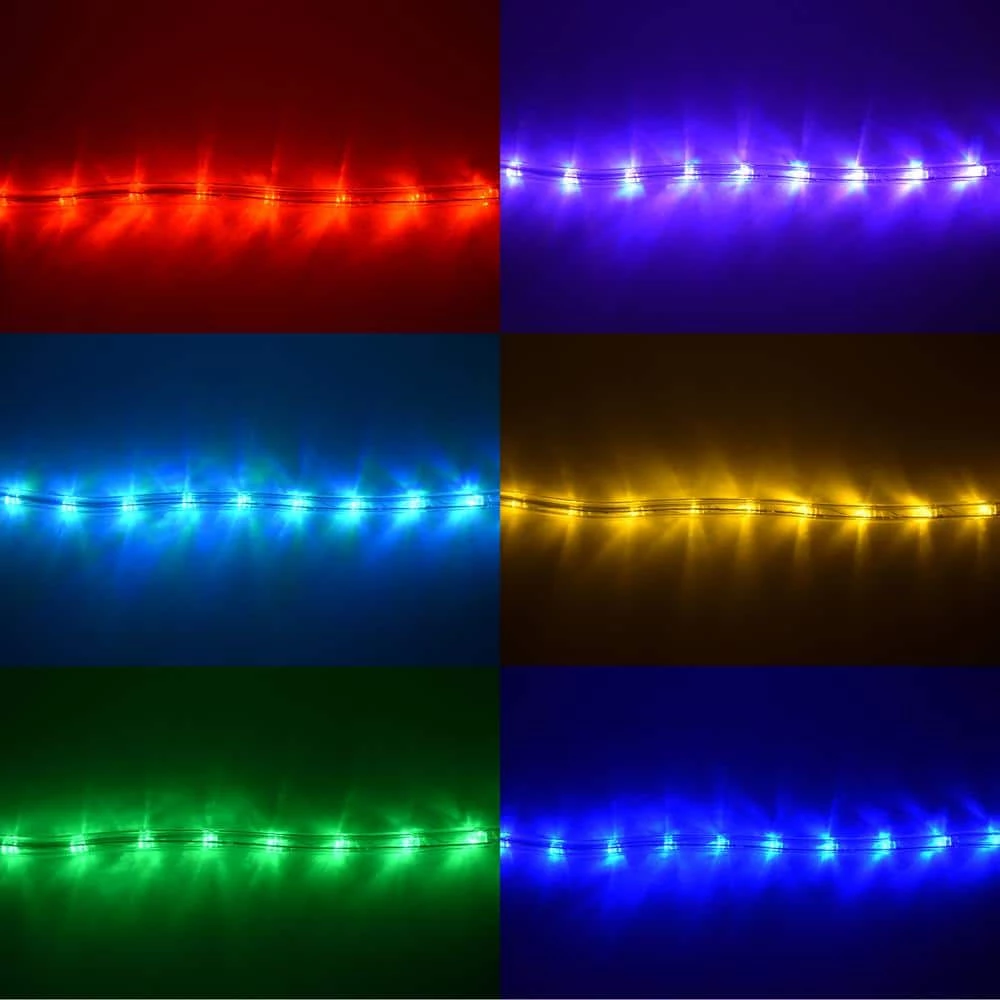 Outdoor/Indoor 16 ft. Line Voltage (120-Volt) Red/Green/Blue/White Flexible Integrated LED Rope Light by Commercial Electric 5 Outdoor/Indoor 16 ft. Line Voltage (120-Volt) Red/Green/Blue/White Flexible Integrated LED Rope Light by Commercial Electric - Image 3