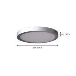 7 in. Round Nickel LED Flush Mount (4-Pack) by Commercial Electric -OCTO LIGHTS Shop nickel commercial electric flush mount lights nd01agr1 d3081 40 1000