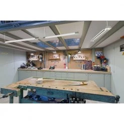 4ft. 50-Watt Equivalent Integrated LED Shop Light 4000K by Commercial Electric -OCTO LIGHTS Shop nickel paint commercial electric shop lights ws lf1aa50dl1 77 1000