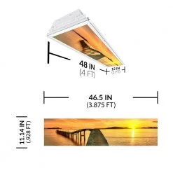 1 x 4 Fluorescent Light Filters Beach 001 by OCTO LIGHTS -OCTO LIGHTS Shop octo lights ceiling light parts bea 001 1x4 c3 1000