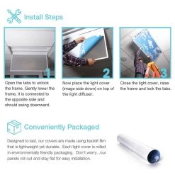 014 2 ft. x 4 ft. Fluorescent Light Filters by OCTO LIGHTS 11 014 2 ft. x 4 ft. Fluorescent Light Filters by OCTO LIGHTS -OCTO LIGHTS Shop octo lights ceiling light parts cld 014 2x4 4f 1000