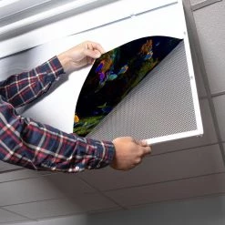 Ocean 001 1 ft. x 4 ft. Flexible Decorative Light Diffuser Panels Ocean for Classrooms and Offices by OCTO LIGHTS -OCTO LIGHTS Shop octo lights ceiling light parts oce 001 1x4 1f 1000