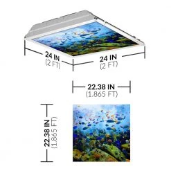 Ocean 001 2 ft. x 2 ft. Flexible Decorative Light Diffuser Panels Ocean for Classrooms and Offices by OCTO LIGHTS -OCTO LIGHTS Shop octo lights ceiling light parts oce 001 2x2 c3 1000