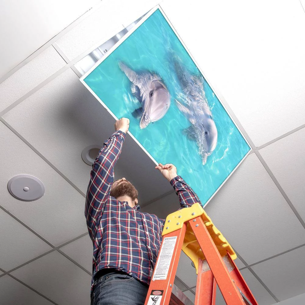 Ocean 002 2 ft. x 2 ft. Flexible Decorative Light Diffuser Panels Ocean for Classrooms and Offices by OCTO LIGHTS 7 Ocean 002 2 ft. x 2 ft. Flexible Decorative Light Diffuser Panels Ocean for Classrooms and Offices by OCTO LIGHTS - Image 5