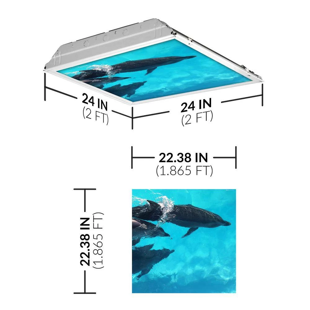 Ocean 003 2 ft. x 2 ft. Flexible Decorative Light Diffuser Panels Ocean for Classrooms and Offices by OCTO LIGHTS 4 Ocean 003 2 ft. x 2 ft. Flexible Decorative Light Diffuser Panels Ocean for Classrooms and Offices by OCTO LIGHTS - Image 2