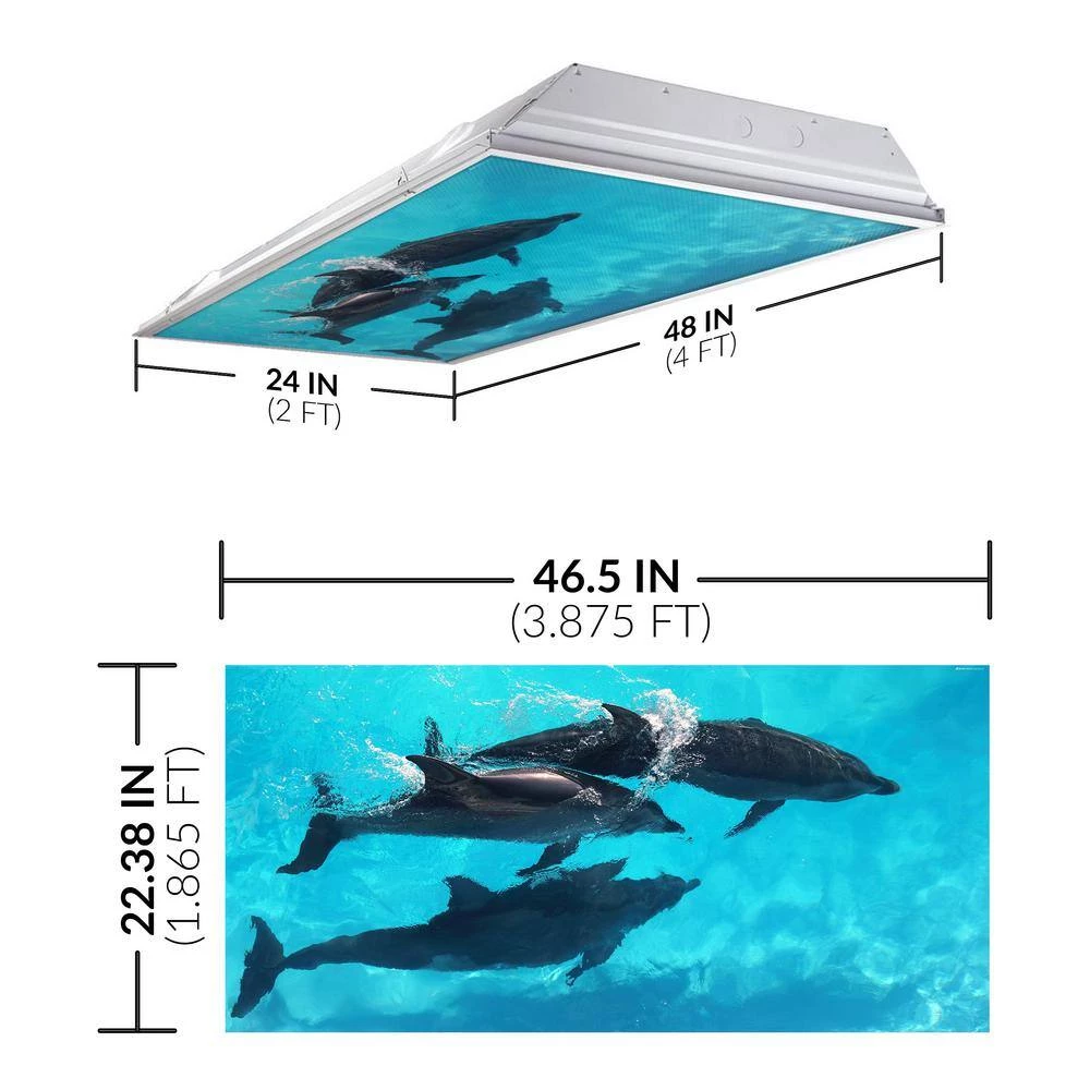 Ocean 003 2 ft. x 4 ft. Flexible Decorative Light Diffuser Panels Ocean for Classrooms and Offices by OCTO LIGHTS 4 Ocean 003 2 ft. x 4 ft. Flexible Decorative Light Diffuser Panels Ocean for Classrooms and Offices by OCTO LIGHTS - Image 2