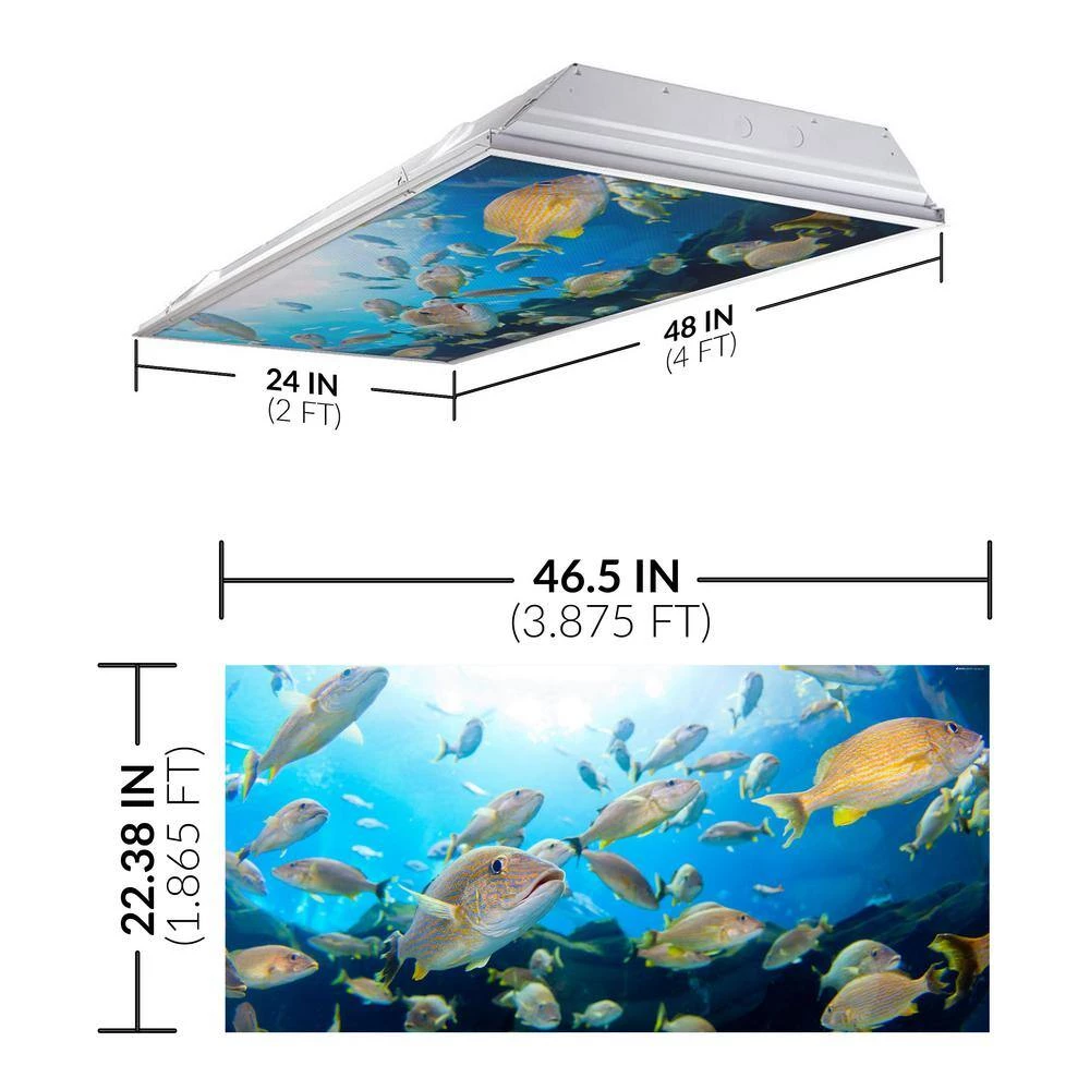 Ocean 004 2 ft. x 4 ft. Flexible Decorative Light Diffuser Panels Ocean for Classrooms and Offices by OCTO LIGHTS 4 Ocean 004 2 ft. x 4 ft. Flexible Decorative Light Diffuser Panels Ocean for Classrooms and Offices by OCTO LIGHTS - Image 2