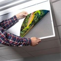 1 ft. x 4 ft. Flexible Decorative Light Diffuser Panels Ocean For Classrooms and Offices Ocean 005 by OCTO LIGHTS -OCTO LIGHTS Shop octo lights ceiling light parts oce 005 1x4 1f 1000