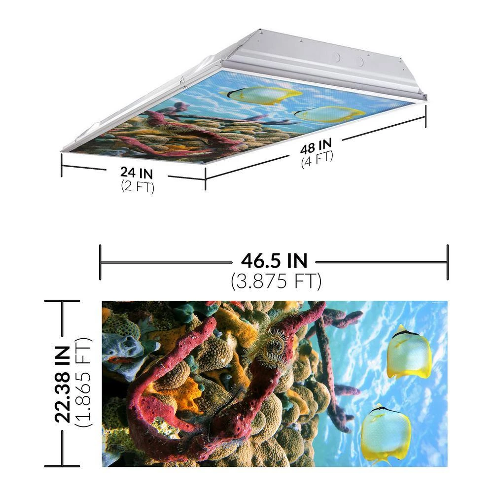 Ocean 006 2 ft. x 4 ft. Flexible Decorative Light Diffuser Panels Ocean for Classrooms and Offices by OCTO LIGHTS 4 Ocean 006 2 ft. x 4 ft. Flexible Decorative Light Diffuser Panels Ocean for Classrooms and Offices by OCTO LIGHTS - Image 2