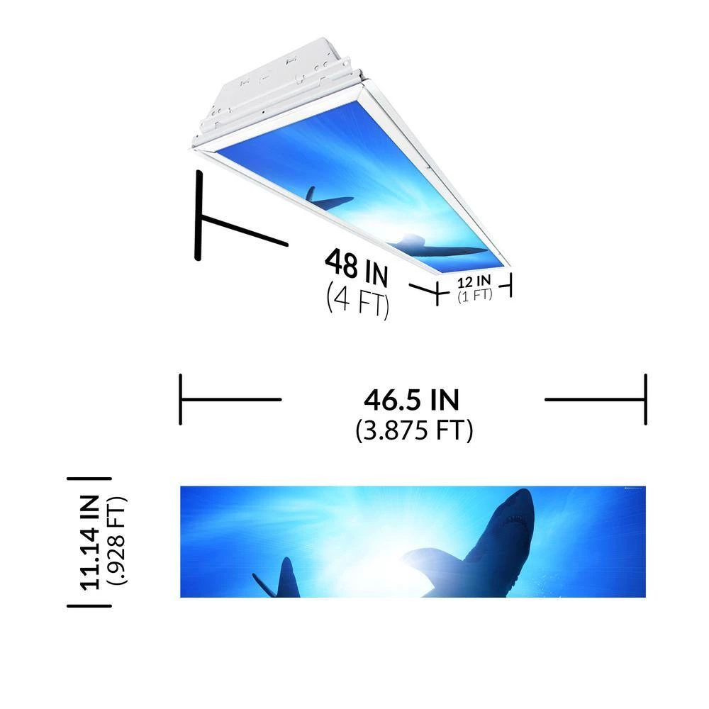 Ocean 007 1 ft. x 4 ft. Flexible Decorative Light Diffuser Panels Ocean for Classrooms and Offices by OCTO LIGHTS 4 Ocean 007 1 ft. x 4 ft. Flexible Decorative Light Diffuser Panels Ocean for Classrooms and Offices by OCTO LIGHTS - Image 2