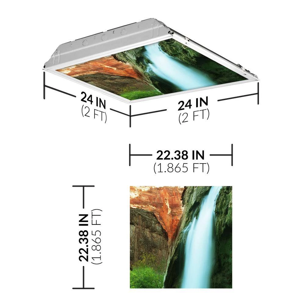 Waterfall 001 2 ft. x 2 ft. Fluorescent Light Filters by OCTO LIGHTS 4 Waterfall 001 2 ft. x 2 ft. Fluorescent Light Filters by OCTO LIGHTS - Image 2