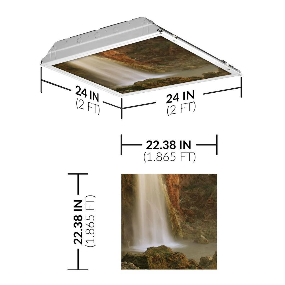 Waterfall 006 2 ft. x 2 ft. Fluorescent Light Filters by OCTO LIGHTS 4 Waterfall 006 2 ft. x 2 ft. Fluorescent Light Filters by OCTO LIGHTS - Image 2