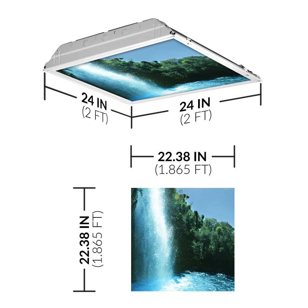Waterfall 008 2 ft. x 2 ft. Fluorescent Light Filters by OCTO LIGHTS 4 Waterfall 008 2 ft. x 2 ft. Fluorescent Light Filters by OCTO LIGHTS - Image 2