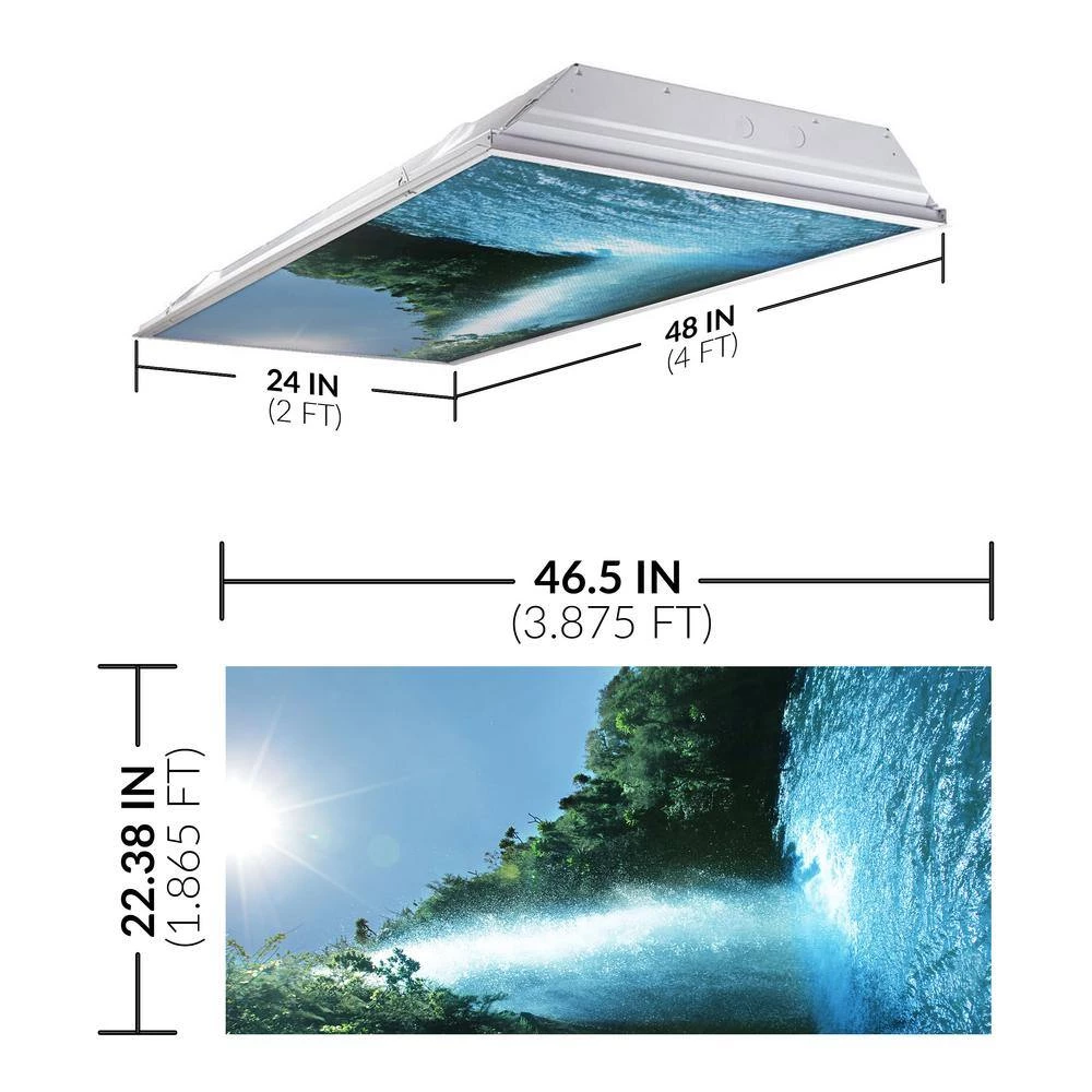 Waterfall 008 2 ft. x 4 ft. Fluorescent Light Filters by OCTO LIGHTS 4 Waterfall 008 2 ft. x 4 ft. Fluorescent Light Filters by OCTO LIGHTS - Image 2