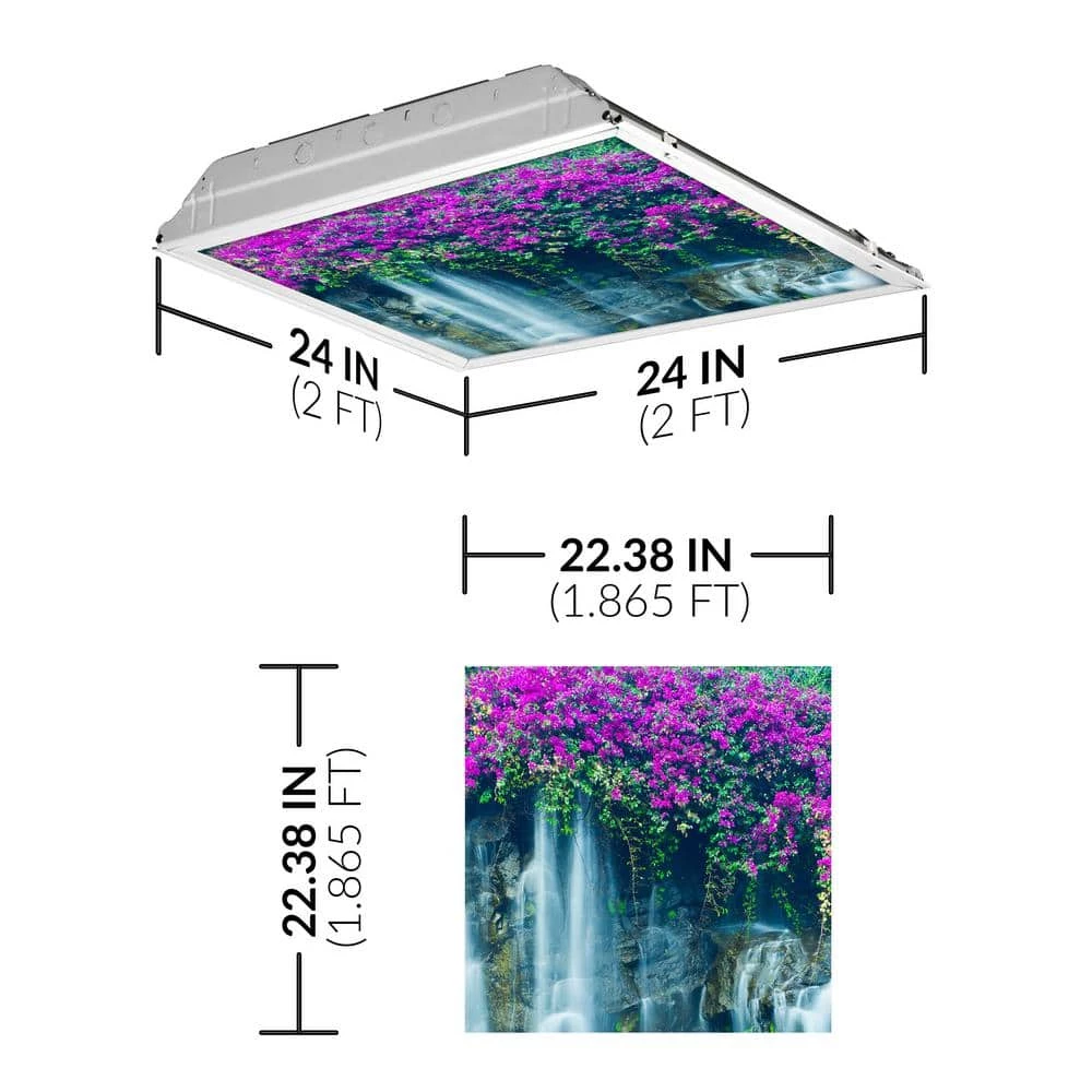 Waterfall 009 2 ft. x 2 ft. Fluorescent Light Filters by OCTO LIGHTS 4 Waterfall 009 2 ft. x 2 ft. Fluorescent Light Filters by OCTO LIGHTS - Image 2