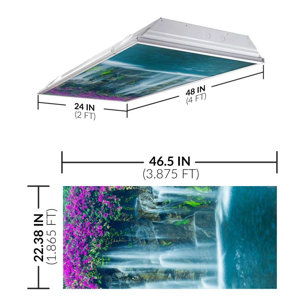 Waterfall 009 2 ft. x 4 ft. Fluorescent Light Filters by OCTO LIGHTS 4 Waterfall 009 2 ft. x 4 ft. Fluorescent Light Filters by OCTO LIGHTS - Image 2