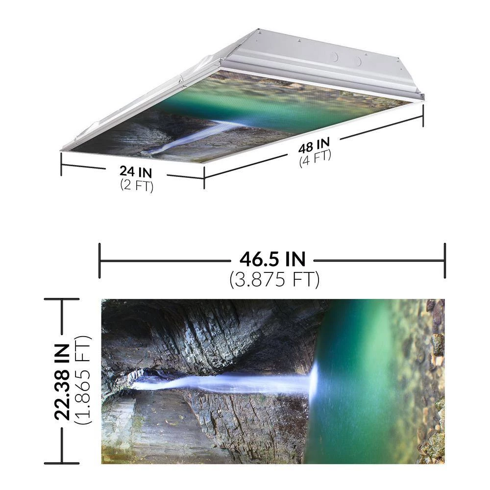 Waterfall 011 2 ft. x 4 ft. Fluorescent Light Filters by OCTO LIGHTS 4 Waterfall 011 2 ft. x 4 ft. Fluorescent Light Filters by OCTO LIGHTS - Image 2