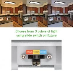 48 in. x 15 in. Low Profile Oil Rubbed Bronze Color Selectable LED Flush Mount Ceiling Light w/Night Light Feature by Commercial Electric -OCTO LIGHTS Shop oil rubbed bronze 4x15 commercial electric flush mount lights 56702111 40 1000