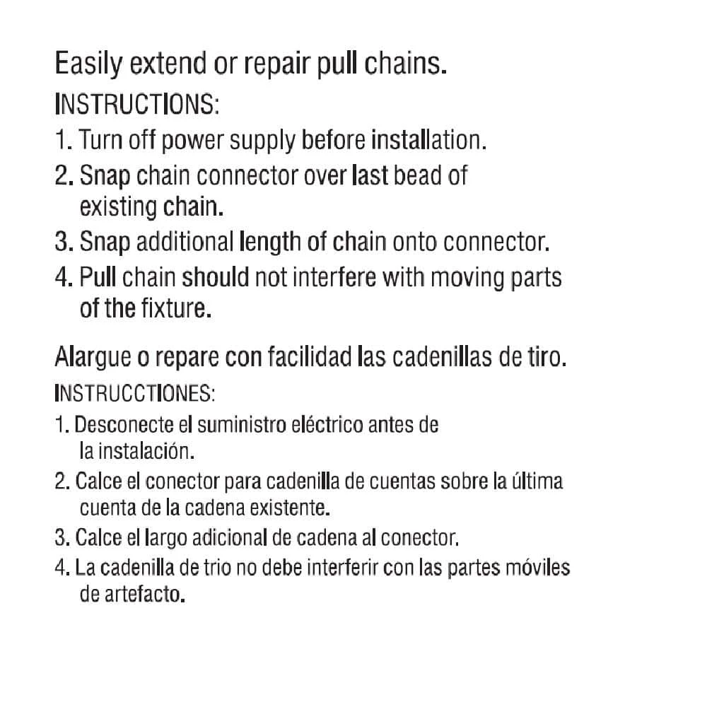 12 in. Oil Rubbed Bronze Beaded Ball Pull Chain by Commercial Electric 4 12 in. Oil Rubbed Bronze Beaded Ball Pull Chain by Commercial Electric - Image 2