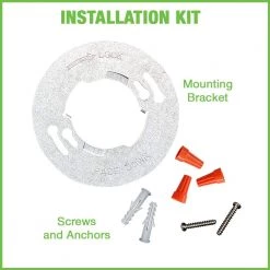 Low Profile 15 in. Round Crackle Lens Oil Rubbed Bronze LED Flush Mount with Night Light Feature by Commercial Electric -OCTO LIGHTS Shop oil rubbed bronze commercial electric flush mount lights 564141110 4f 1000