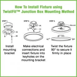 Low Profile 15 in. Round Crackle Lens Oil Rubbed Bronze LED Flush Mount with Night Light Feature (4-Pack) by Commercial Electric -OCTO LIGHTS Shop oil rubbed bronze commercial electric flush mount lights 564141110 4pk c3 1000