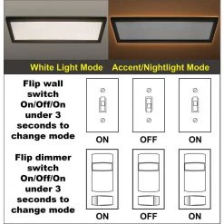 48 in. x 15 in. Low Profile Oil Rubbed Bronze Color Selectable LED Flush Mount Light w/Night Light Feature Crackle Lens by Commercial Electric 19 48 in. x 15 in. Low Profile Oil Rubbed Bronze Color Selectable LED Flush Mount Light w/Night Light Feature Crackle Lens by Commercial Electric -OCTO LIGHTS Shop oil rubbed bronze crackle commercial electric flush mount lights 56705111 c3 1000