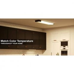 Mesha 48 in. x 10 in. Satin Nickel CCT Selectable LED Flush Mount Ceiling Light 4000 Dimmable Lumens by Commercial Electric 21 Mesha 48 in. x 10 in. Satin Nickel CCT Selectable LED Flush Mount Ceiling Light 4000 Dimmable Lumens by Commercial Electric -OCTO LIGHTS Shop satin nickel commercial electric flush mount lights lf1237nk748lfch 1f 1000