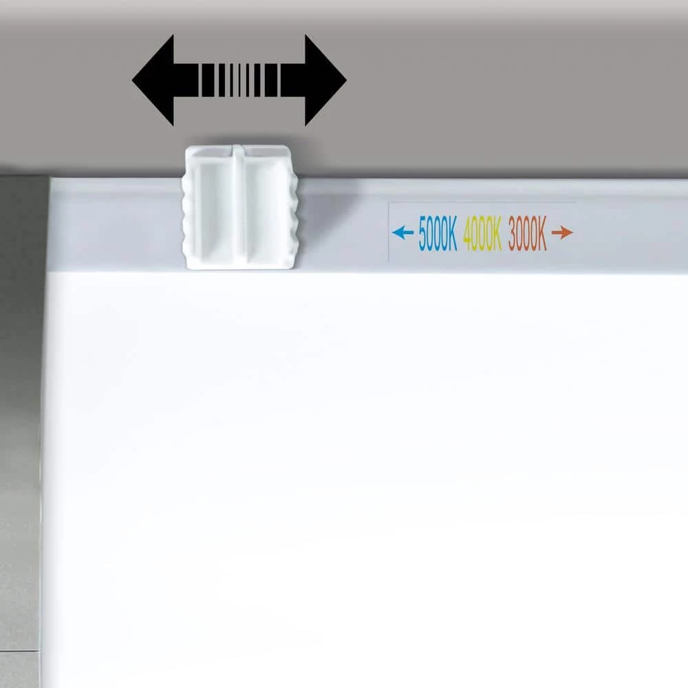 Mesha 48 in. x 10 in. Satin Nickel CCT Selectable LED Flush Mount Ceiling Light 4000 Dimmable Lumens by Commercial Electric 12 Mesha 48 in. x 10 in. Satin Nickel CCT Selectable LED Flush Mount Ceiling Light 4000 Dimmable Lumens by Commercial Electric - Image 10