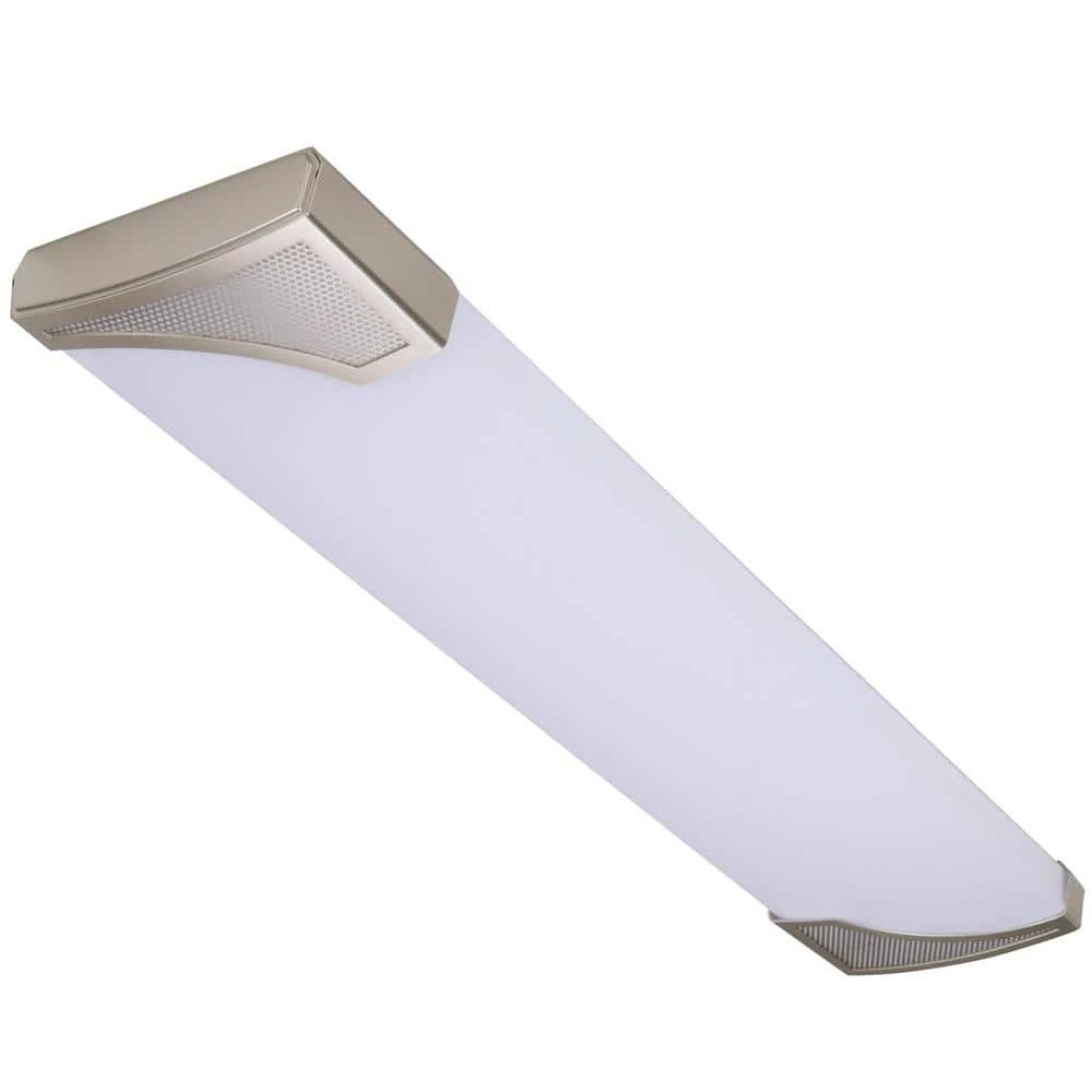 Mesha 48 in. x 10 in. Satin Nickel CCT Selectable LED Flush Mount Ceiling Light 4000 Dimmable Lumens by Commercial Electric 3 Mesha 48 in. x 10 in. Satin Nickel CCT Selectable LED Flush Mount Ceiling Light 4000 Dimmable Lumens by Commercial Electric