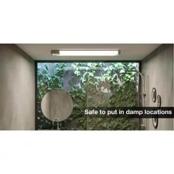 Mesha 48 in. x 10 in. Satin Nickel CCT Selectable LED Flush Mount Ceiling Light 4000 Dimmable Lumens by Commercial Electric 16 Mesha 48 in. x 10 in. Satin Nickel CCT Selectable LED Flush Mount Ceiling Light 4000 Dimmable Lumens by Commercial Electric -OCTO LIGHTS Shop satin nickel commercial electric flush mount lights lf1237nk748lfch a0 1000