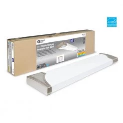 Mesha 48 in. x 10 in. Satin Nickel CCT Selectable LED Flush Mount Ceiling Light 4000 Dimmable Lumens by Commercial Electric 23 Mesha 48 in. x 10 in. Satin Nickel CCT Selectable LED Flush Mount Ceiling Light 4000 Dimmable Lumens by Commercial Electric -OCTO LIGHTS Shop satin nickel commercial electric flush mount lights lf1237nk748lfch fa 1000