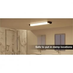 Moroccan 48 in. x 10 in. Satin Nickel CCT Selectable LED Flush Mount Ceiling Light 4000 Dimmable Lumens by Commercial Electric -OCTO LIGHTS Shop satin nickel commercial electric flush mount lights lf1239nk748lfch a0 1000