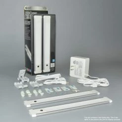 9 in. 2-Bar Plug-In LED Under Cabinet Light by Commercial Electric -OCTO LIGHTS Shop silver commercial electric under cabinet lights ucl006is2 ul 1f 1000