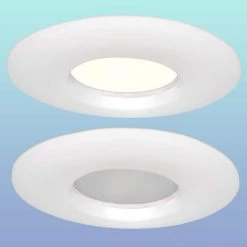 5 in. Mini Closet Light LED Flush Mount with White and Bronze Trims Fits 3.5 in. 4 in. Junction Boxes 7-Watts 650 Lumens by Commercial Electric 21 5 in. Mini Closet Light LED Flush Mount with White and Bronze Trims Fits 3.5 in. 4 in. Junction Boxes 7-Watts 650 Lumens by Commercial Electric -OCTO LIGHTS Shop white and bronze commercial electric flush mount lights 564361410 44 1000