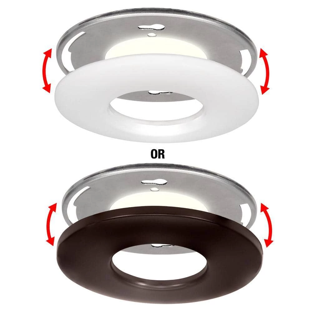 5 in. Mini Closet Light LED Flush Mount with White and Bronze Trims Fits 3.5 in. 4 in. Junction Boxes 7-Watts 650 Lumens by Commercial Electric 3 5 in. Mini Closet Light LED Flush Mount with White and Bronze Trims Fits 3.5 in. 4 in. Junction Boxes 7-Watts 650 Lumens by Commercial Electric