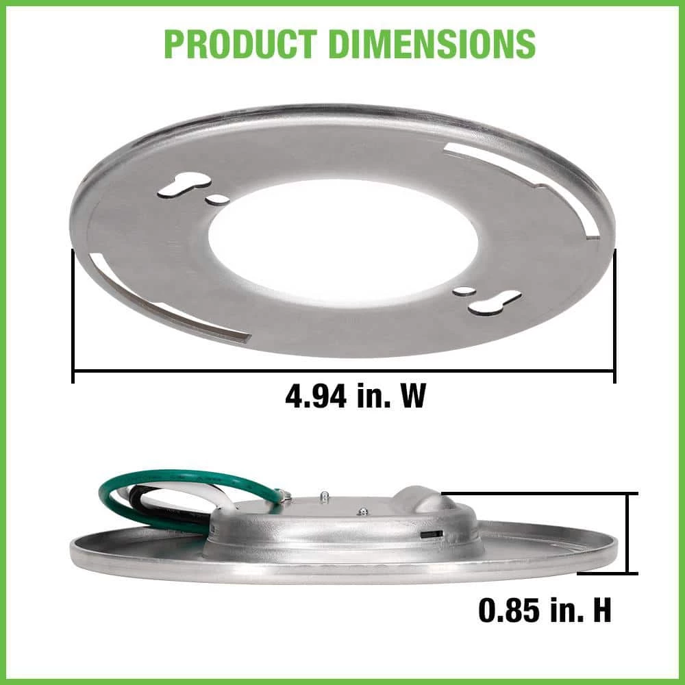5 in. Mini Closet Light LED Flush Mount with White and Bronze Trims Fits 3.5 in. 4 in. Junction Boxes 7-Watts 650 Lumens by Commercial Electric 7 5 in. Mini Closet Light LED Flush Mount with White and Bronze Trims Fits 3.5 in. 4 in. Junction Boxes 7-Watts 650 Lumens by Commercial Electric - Image 5